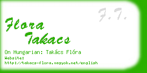 flora takacs business card