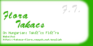 flora takacs business card